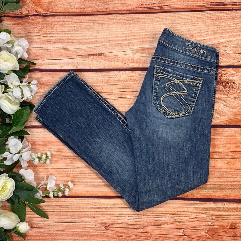 Silver Jeans Frances Capri Mid Rise Denim Jeans